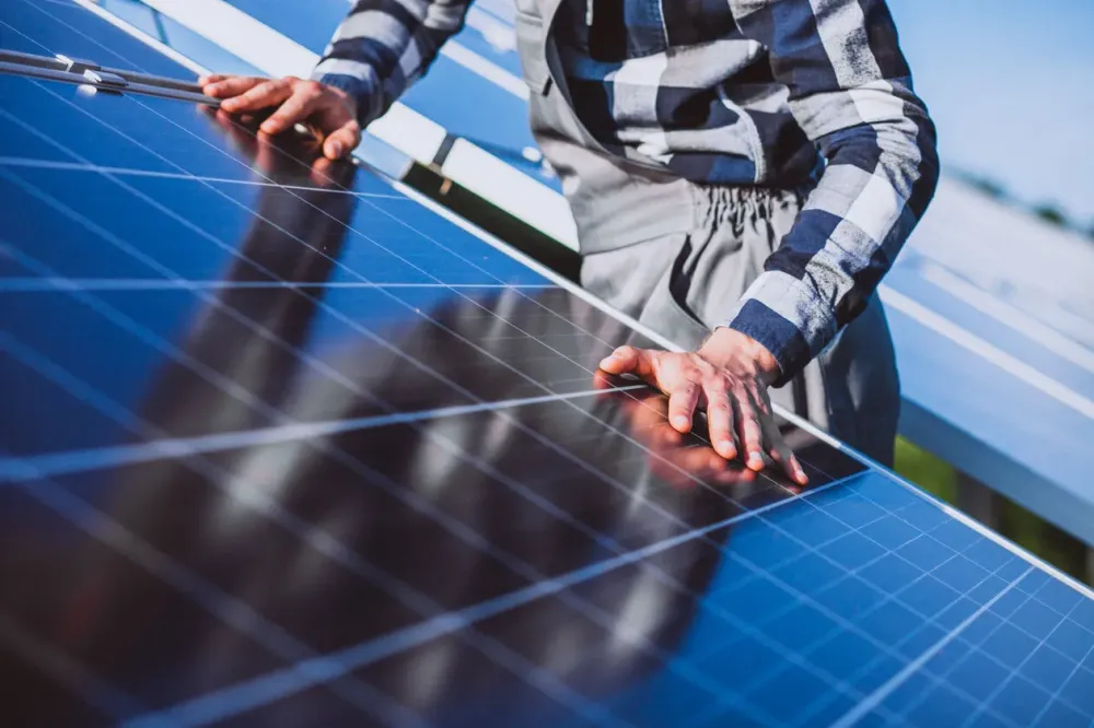 Panneau solaire près de Baume-les-Messieurs